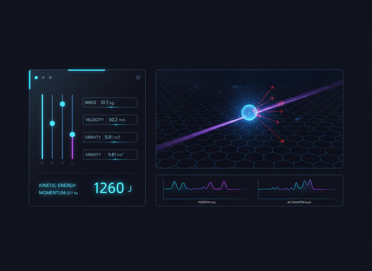 Vista general del simulador con interfaz completa